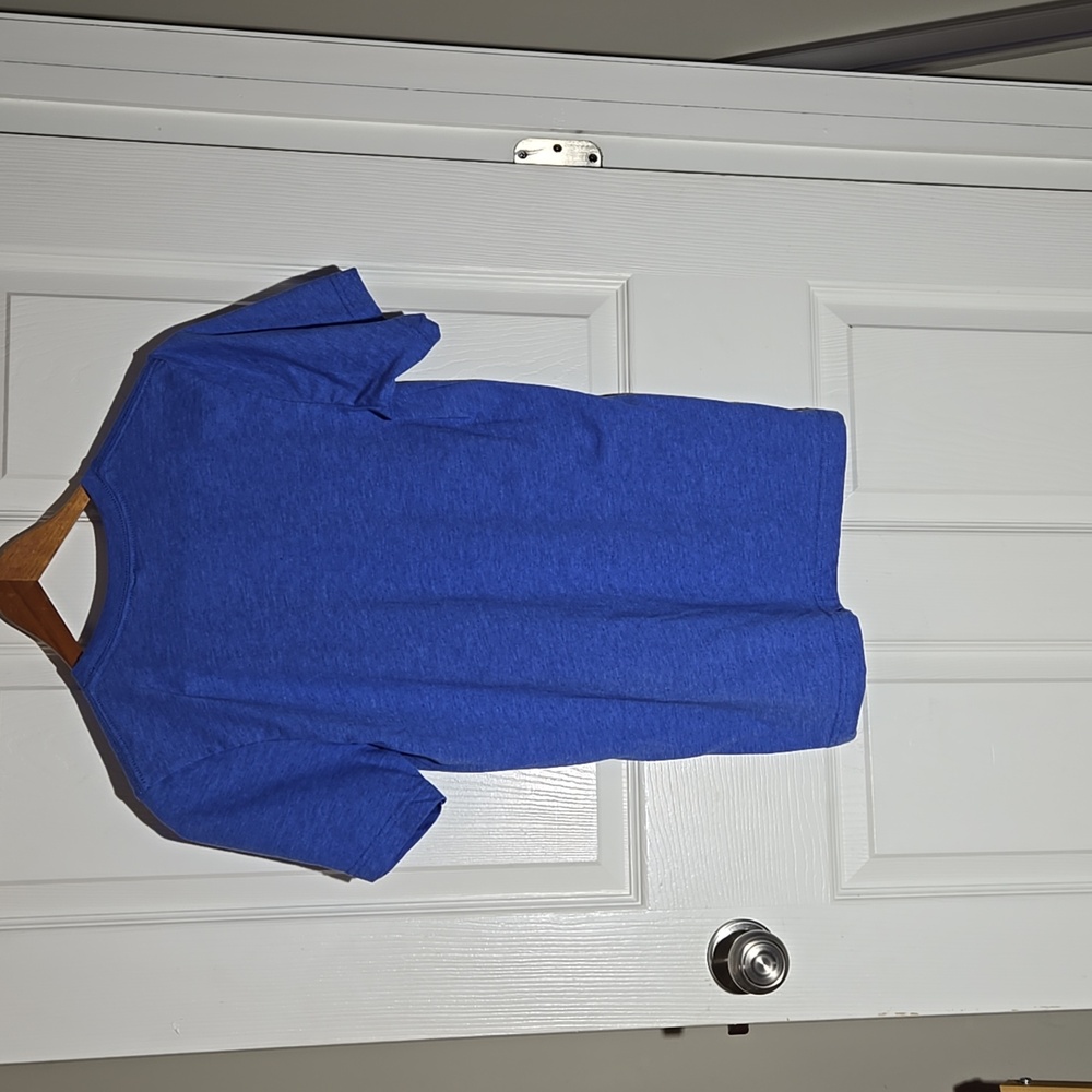 Bella Canvas Blue Tee with White Graphic - Picture 2 of 5